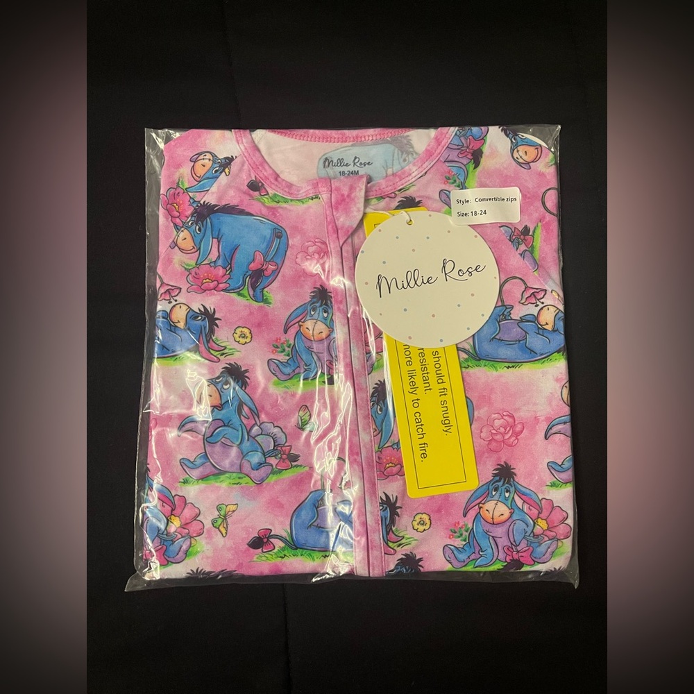 Millie Rose Bamboo Eeyore Zippy Size 18/24 NWT